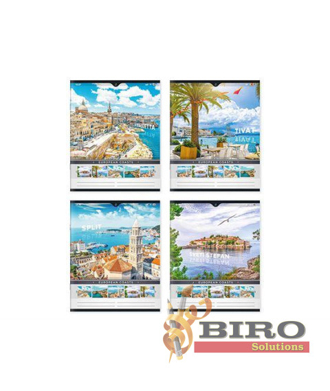 Caiet 24 foi, linie, copertă colorată, 241004